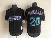 Diamondbacks 20 Luis Gonzalez Black Mitchell Ness New Cool Base Stitched Baseball Jerseys,baseball caps,new era cap wholesale,wholesale hats